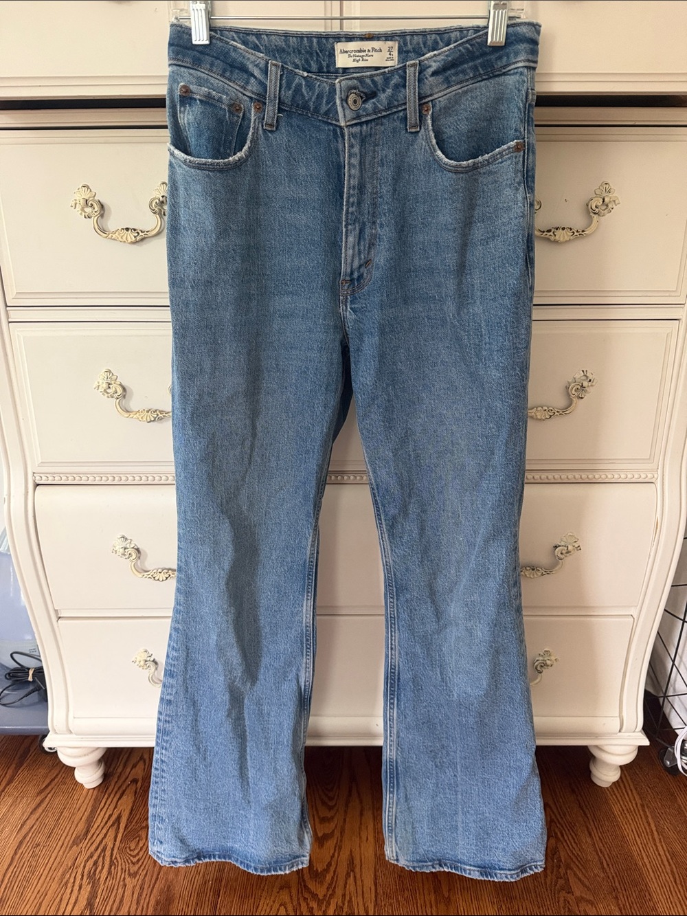 Abercrombie & fitch vintage flare high rise medium wash jeans